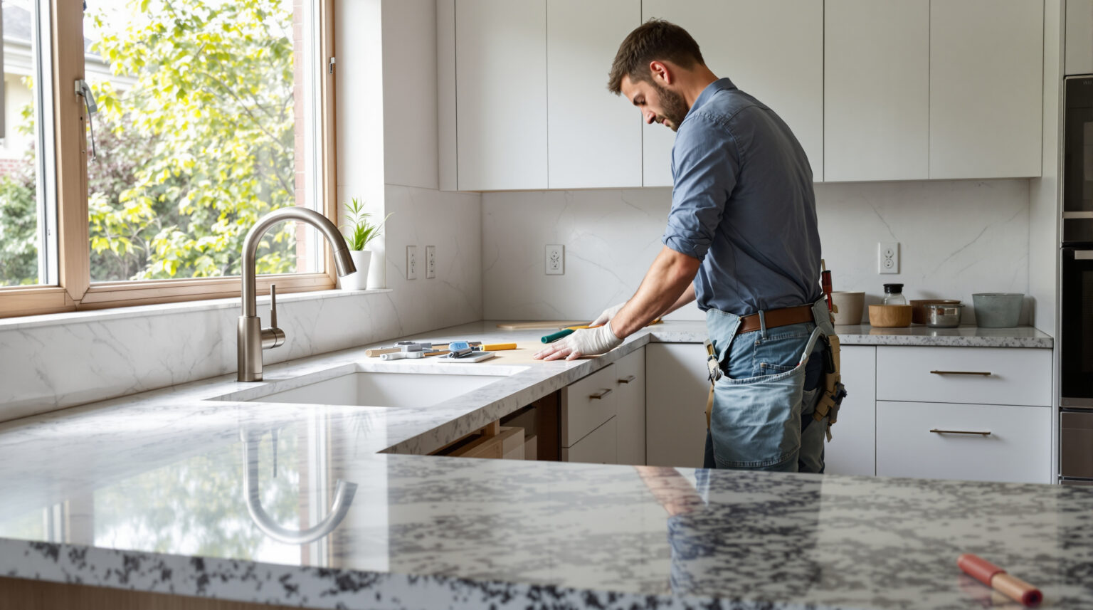 Tarif pose plan de travail cuisine : Découvrez les prix et options pour votre projet de rénovation !